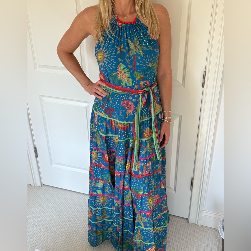 Farm RIO Maxi Dress | Vibrant Tropical Print | Resort Vacation Dress